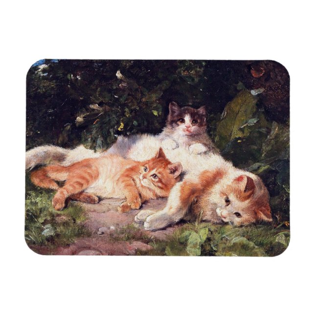 Magnet Flexible Chat avec Kittens Art (Horizontal)