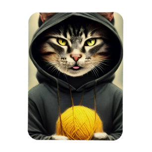 Magnet Flexible Chat Avec Une Boule De Fer