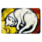 Chat blanc, peinture d'art