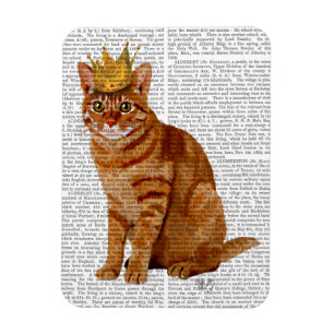 Magnet Flexible Chat de gingembre avec couronne