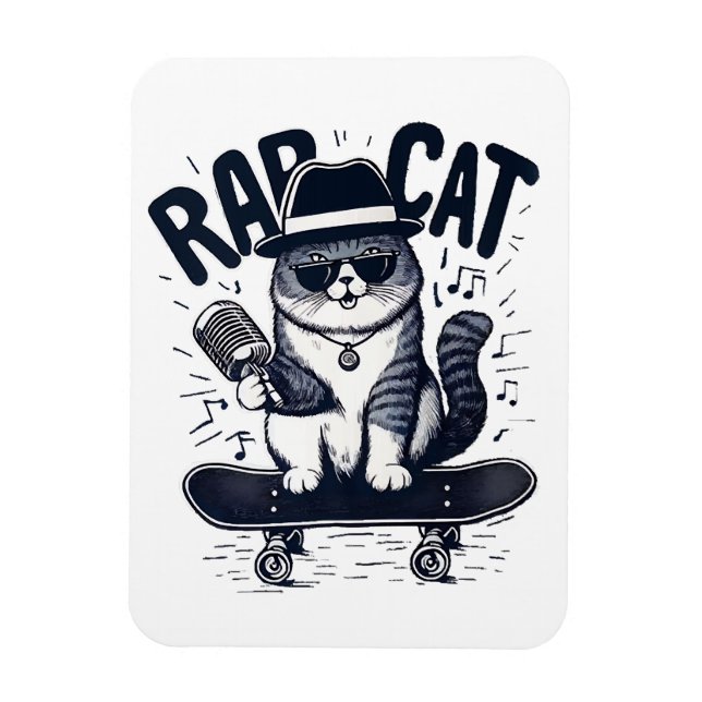 Magnet Flexible Chat de rap Harmonie (Vertical)