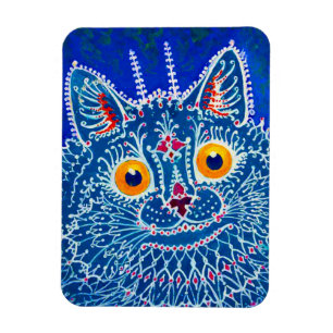 Magnet Flexible Chat gothique bleu