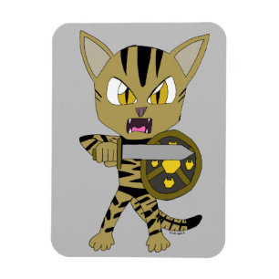 Magnet Flexible Chat guerrier Chibi