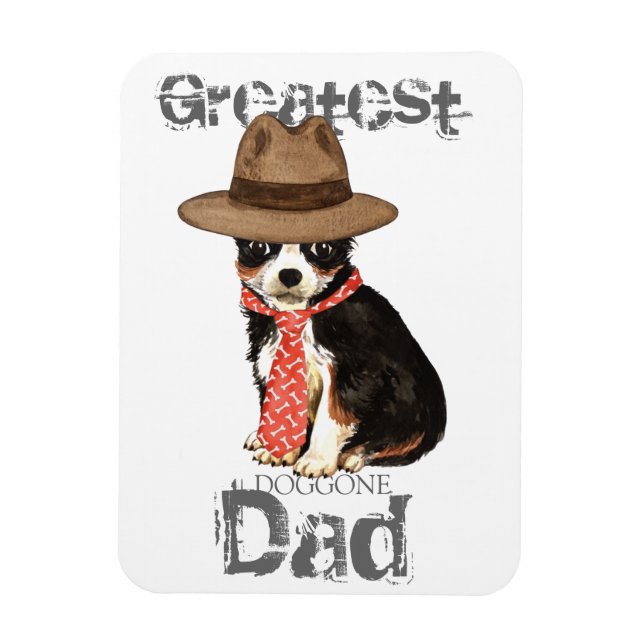 Magnet Flexible Chat long Chihuahua Papa (Vertical)