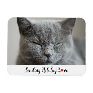 Magnet Flexible Chat mignon Envoi de vacances Amour