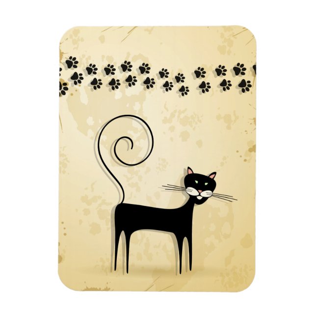 Magnet Flexible chat noir (Vertical)