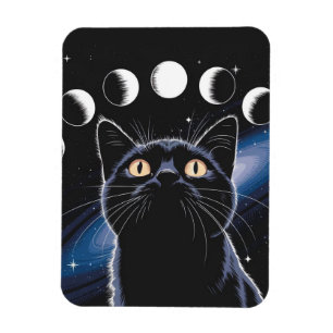 Magnet Flexible Chat noir gothique, Cadeau gothique, Chat noir de