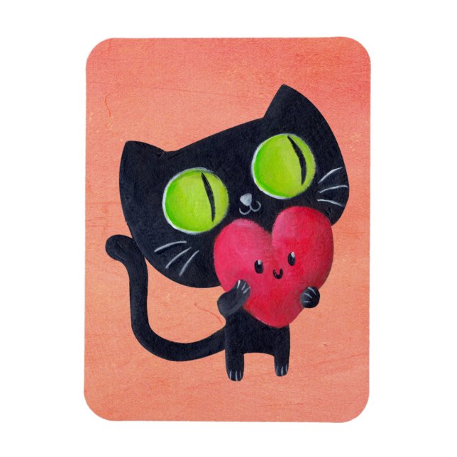 Magnet Flexible Chat romantique (Vertical)