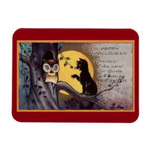 Magnet Flexible Chat vintage et hibou