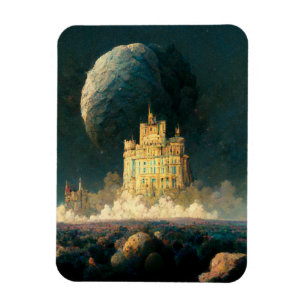 Magnet Flexible Château Aux Bords Du Monde Imaginaire Sci-Fi