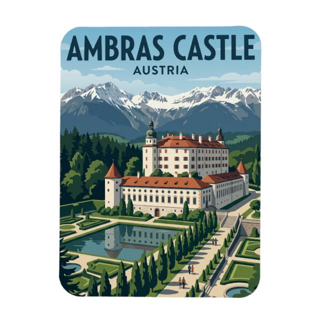 Magnet Flexible Château d'Ambras Autriche (Vertical)