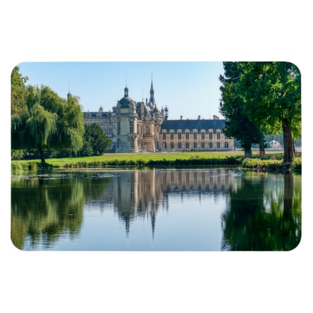 Magnet Flexible Château de Chantilly et réflexion dans un étang (Horizontal)