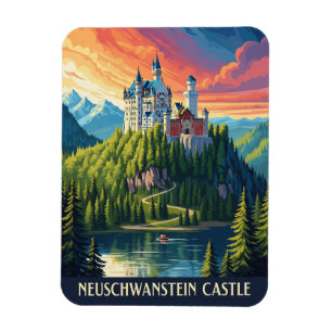 Magnet Flexible Château de Neuschwanstein Allemagne Voyage