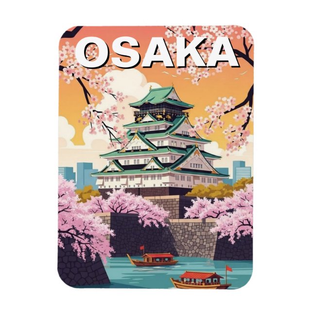 Magnet Flexible Château d'Osaka Japon (Vertical)