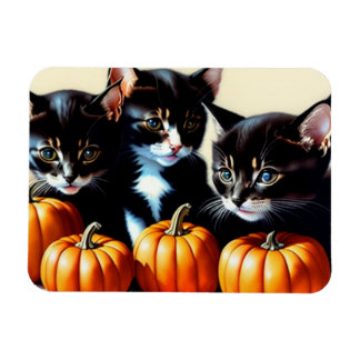 Magnet Flexible Chatons d'automne avec Citrouille