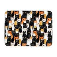 Chats blancs oranges noirs