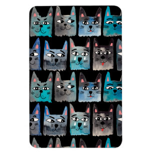 Magnet Flexible Chats bleus