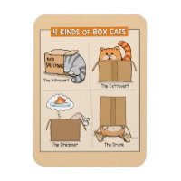 Chats mignons et amusants en boîtes