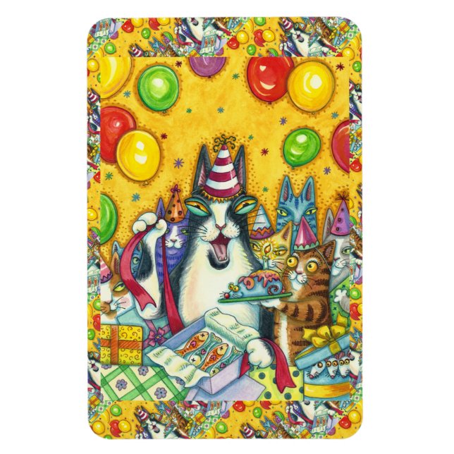 MAGNET FLEXIBLE CHATS N'FITZ, CUISINES, MICE, ANNIVERSAIRE AMUSANT (Vertical)