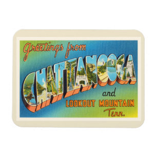 Magnet Flexible Chattanooga Tennessee TN Vintage voyage Souvenir