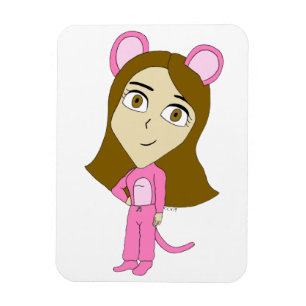 Magnet Flexible chatte rose