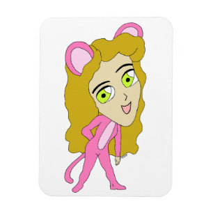 Magnet Flexible chatte rose