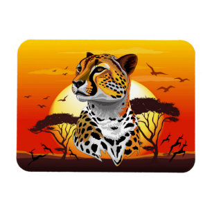 Magnet Flexible Cheetah African Feline Wild Animal