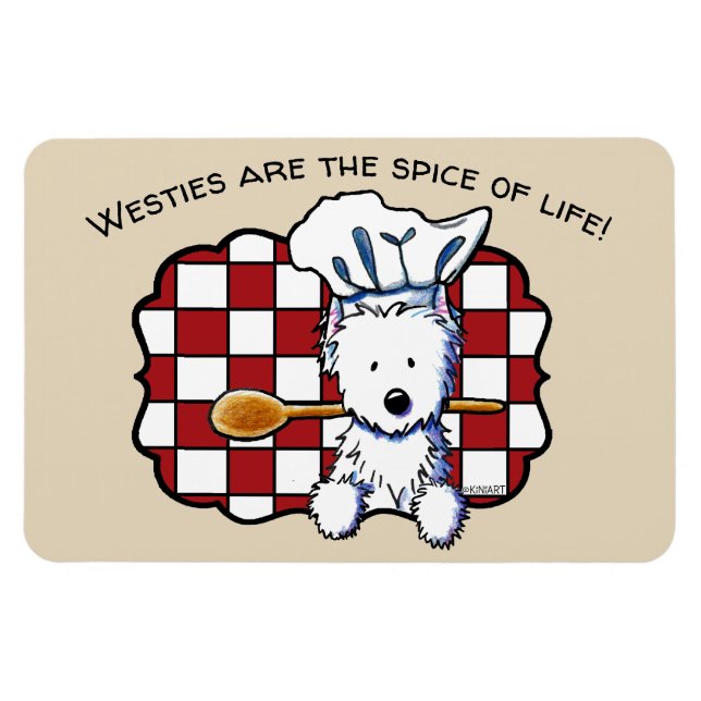 Magnet Flexible Chef Westie KiniArt (Horizontal)
