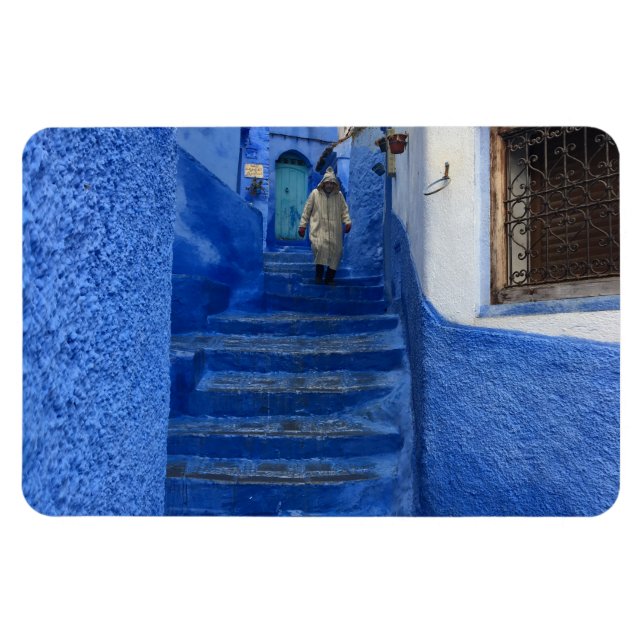 Magnet Flexible Chefchaouen - la ville bleue du Maroc (Horizontal)