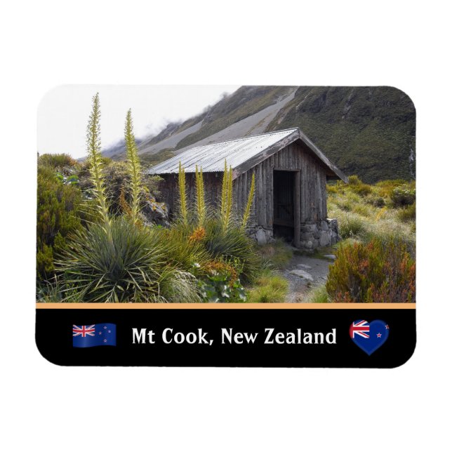 Magnet Flexible Chemin du Mont Cook et refuge / Voyage Nouvelle-Zé (Horizontal)