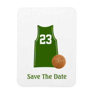Magnet Flexible Chemise De Basketball Enregistrer La Date Aimant F