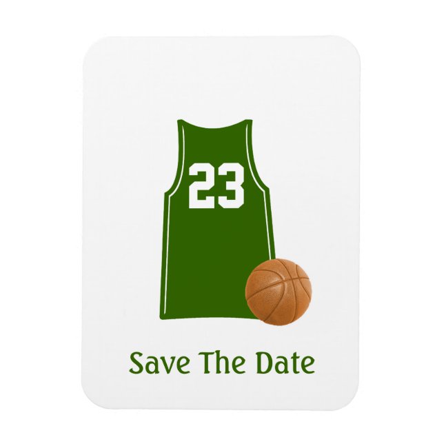 Magnet Flexible Chemise De Basketball Enregistrer La Date Aimant F (Vertical)