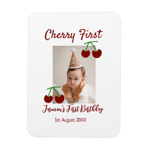 Magnet Flexible Chercher premier heureux anniversaire photo enfant