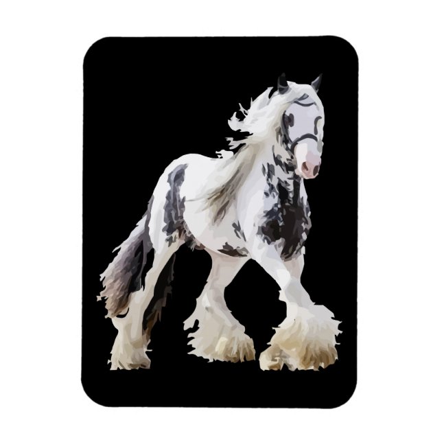 Magnet Flexible Cheval d'attelage Gypsy Mare Stallion (Vertical)