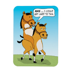 Magnet Flexible Cheval drôle d'équitation