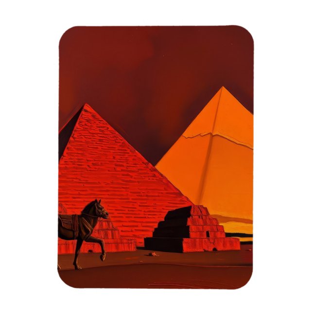 Magnet Flexible Cheval et Pyramide (Vertical)