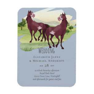 Magnet Flexible Cheval Pays Thématique Western Rustic Mariage
