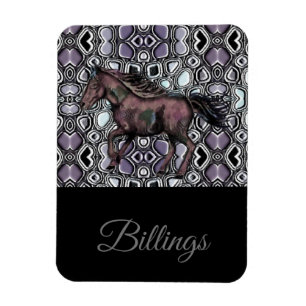 Magnet Flexible Cheval sur le run-Purple Hue / Nom conception