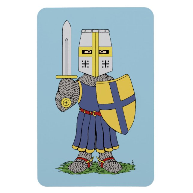 Magnet Flexible Chevalier médiéval mignon (Vertical)