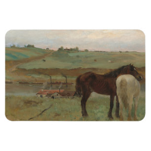 Magnet Flexible Chevaux dans une prairie, Peinture à l'huile, Edga