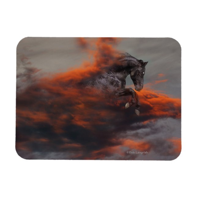 Magnet Flexible Chevaux d'Imaginaire : Nuages (Horizontal)