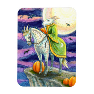 MAGNET FLEXIBLE CHÈVE-DÉMON, IMAGINAIRE À BOUTEILLE HALLOWEEN SÛR