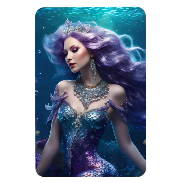 Magnet Flexible Cheveux mauve de sirène (Vertical)