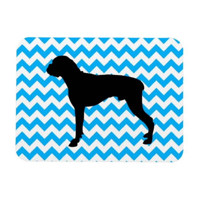 Magnet Flexible Chevron Bébé Bleu Avec Boxer Silhouette (Horizontal)