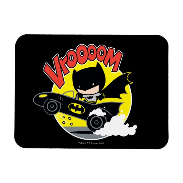 Magnet Flexible Chibi Batman Dans Le Batmobile (Horizontal)