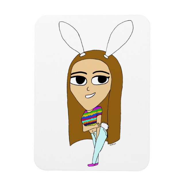 Magnet Flexible chibi bunnygirl (Vertical)