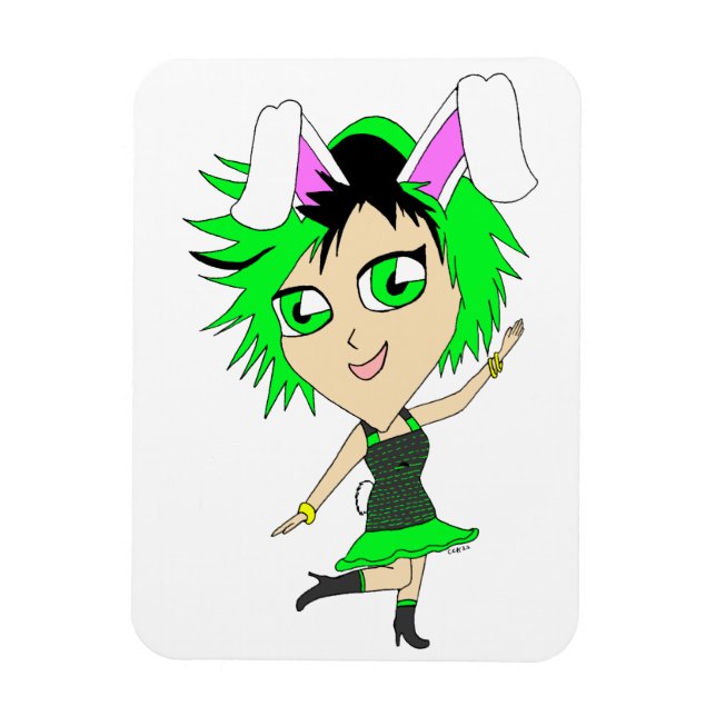 Magnet Flexible chibi bunnygirl (Vertical)