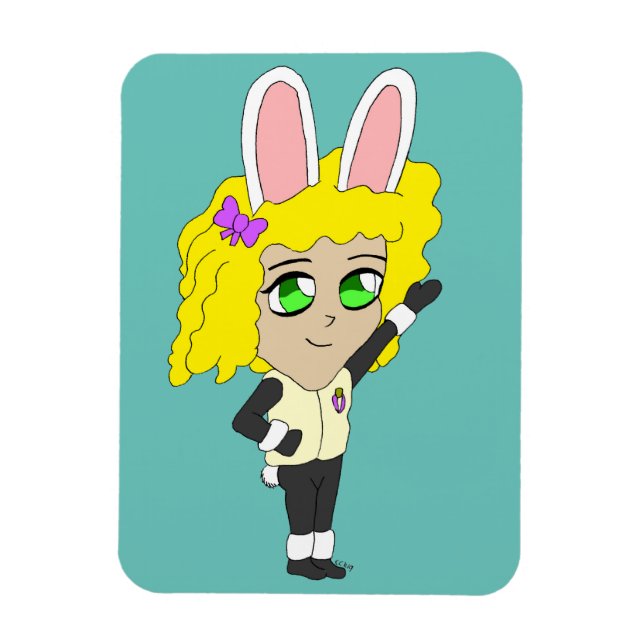 Magnet Flexible chibi bunnygirl (Vertical)