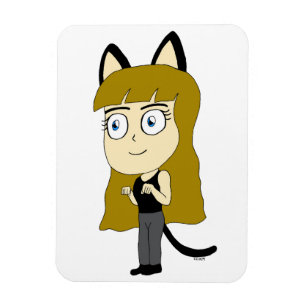 Magnet Flexible chibi catgirl