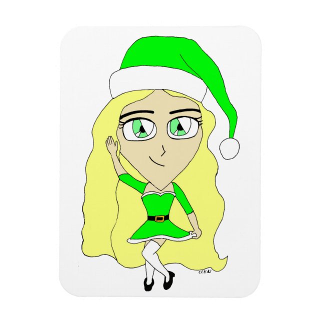 Magnet Flexible Chibi de Noël (Vertical)